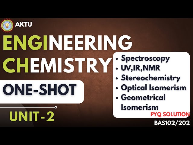 CHEMISTRY | UNIT-2 | ONE SHOT | BAS-102/202| PYQ SOLUTIONS | AKTU CHEMISTRY