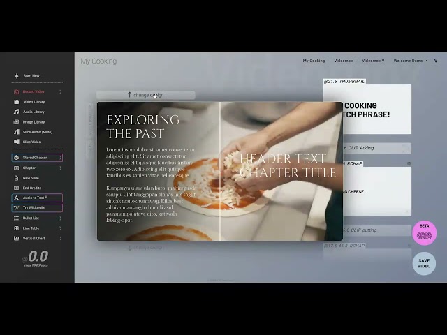 Choosing a Template in Videomox Alaminos