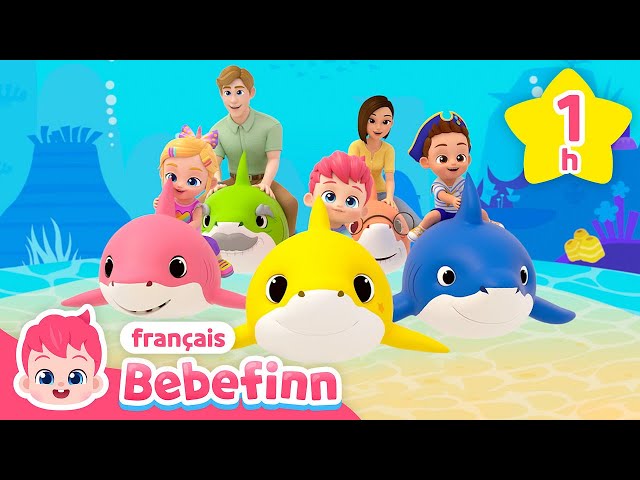 Bébé Requin Doo Doo Doo 1 heure | +Comptines | Bebefinn en français 👶 Chansons pour Enfants