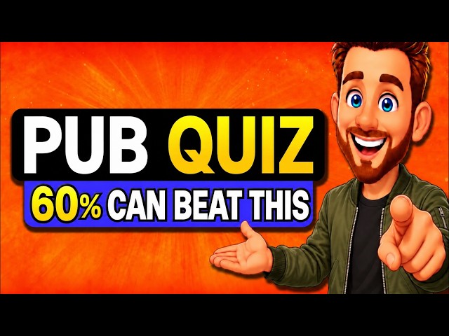 6 Round Pub Quiz 🏆 100 FUN General Knowledge Trivia Questions