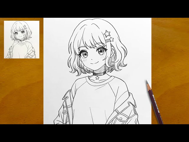 How to Draw Cute Anime Girl Step by Step | Drawing Tutorial for Beginners