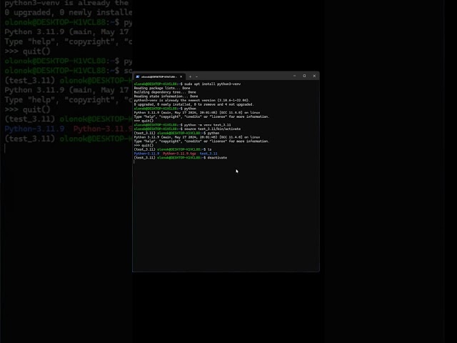 Delete an environment created with python venv