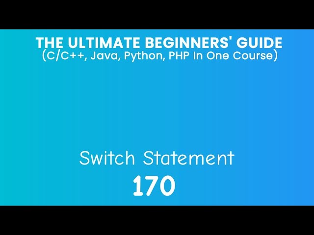 170. Switch Statement