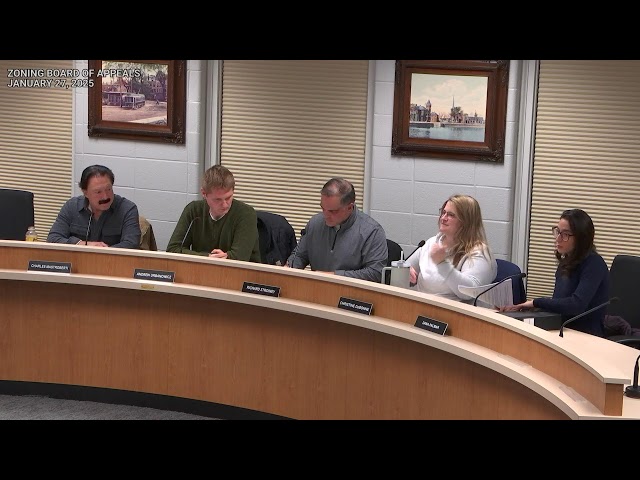 Enfield, CT - Zoning Board of Appeals - January 27, 2025