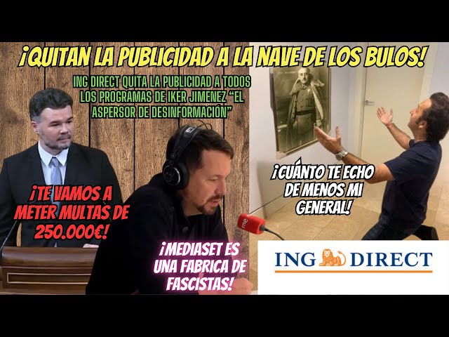 ¡BOOM! ING rompe con Iker Jiménez y su programa por difundir fake news sobre la DANA.