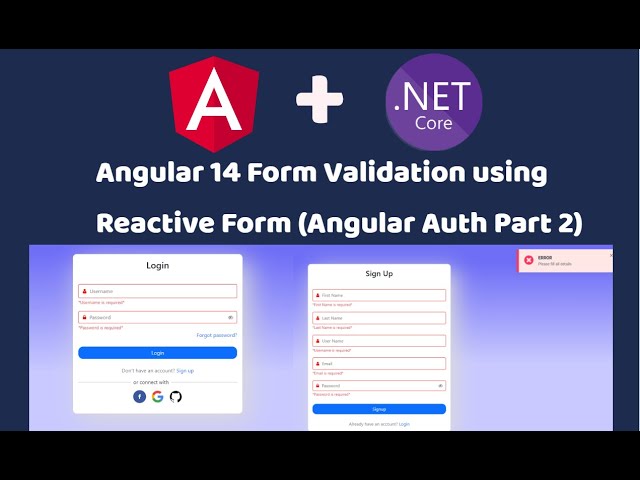 Angular 14 Reactive Form Validation | Angular Project | Authentication & Authorization Part 2 |