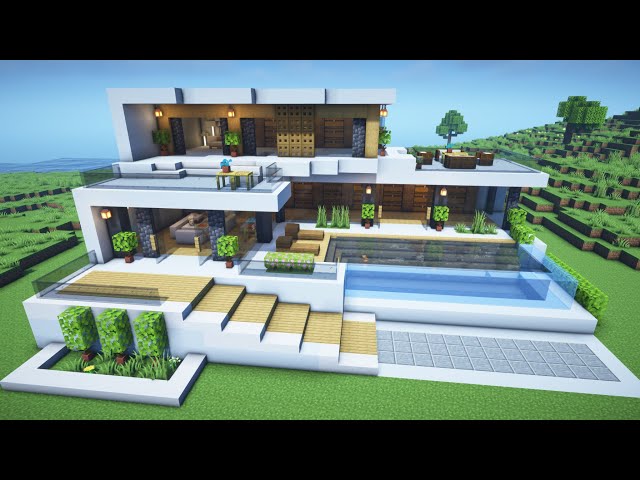 Minecraft: How to Build Modern House Tutorial