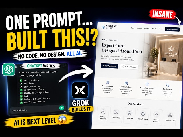 I Built a Landing Page From Scratch With Grok Build (No Coding)
