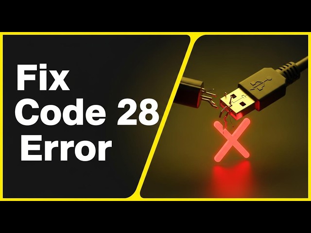 How to Fix The Drivers This Device Are Not Installed Code 28 Error