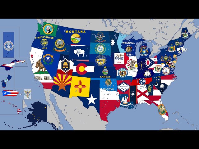 All States and Territories of the USA: Flags & Capitals