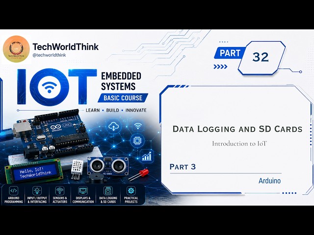 Introduction to IoT | Part 32 - Data Logging and SD Cards Part 3 | Embedded Systems