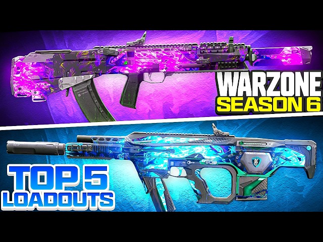 TOP 5 *META* ASSAULT RIFLE LOADOUTS in SEASON 6! 👑 (Best Warzone Class Setup)