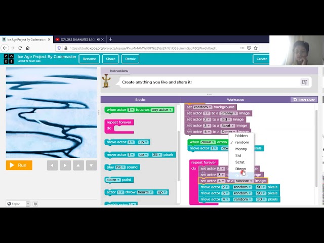 Lets Make A Ice Age Game In Code.org With Parijat | Codemaster |