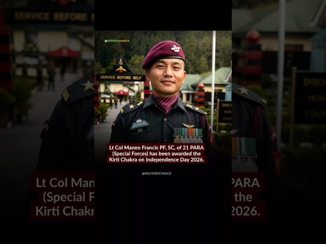 El Tte. Cnel. Maneo Francis PF, SC, del 21 PARA (Fuerzas Especiales) ha sido galardonado con el K...