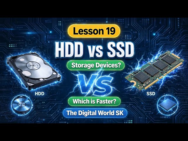 Lesson 19 | HDD vs SSD | Hard Disk & SSD Explained | Computer Science Urdu
