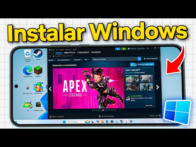 Install Windows 11 on your Android device 🔥 Complete Guide ✅