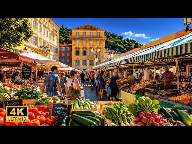 SUMMER MORNING MARKET IN OLD NICE 🇫🇷 | FRANCE'S MOST AUTHENTIC STREET FOOD? [4K]