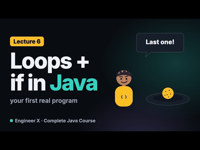 Java Loops and if Statements Together: Your First Real Program | Java Course L6