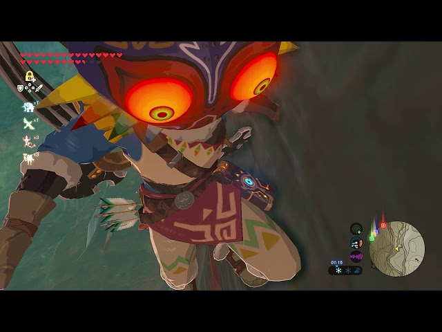 Falling Through a Mountain in Zelda Breath of the Wild (glitch)