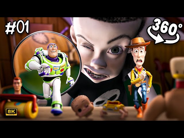 Toy Story 1 360° - Sid RETURNS to Destroy Woody & Buzz! - Scary VR 360 Video