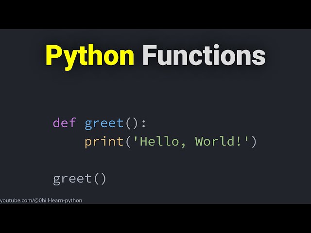 Functions in the Python Programming Language