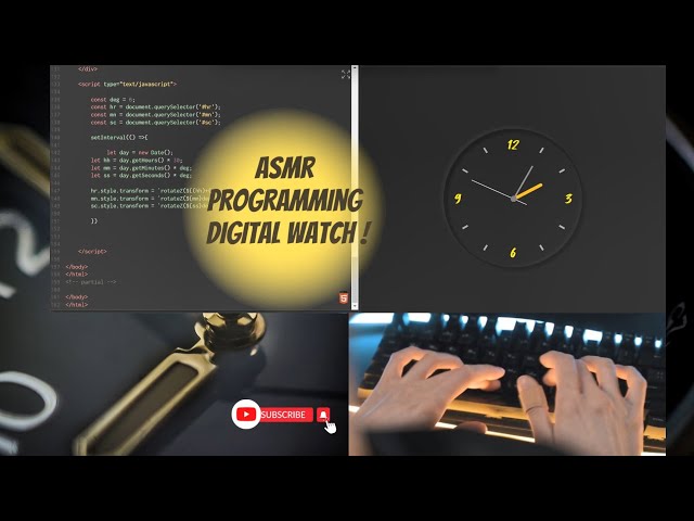 ASMR Programming - Coding a digital watch - No Talking