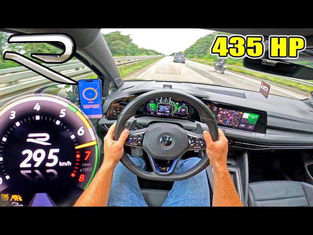 435HP VW GOLF R MK8 // 295KM/H on AUTOBAHN