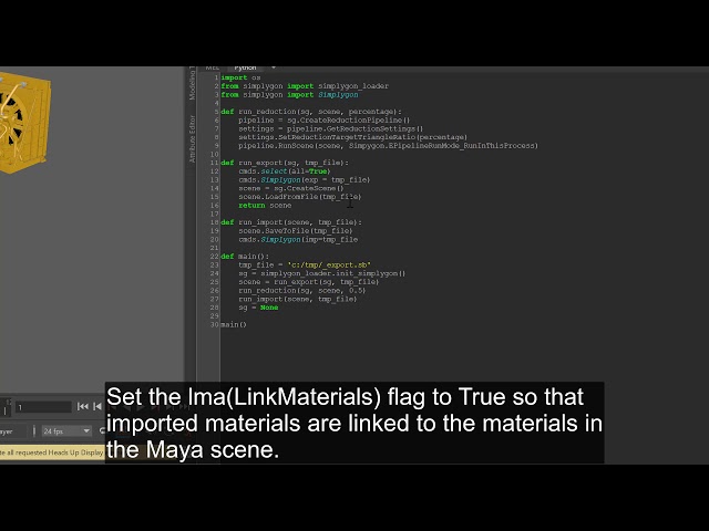 Using Simplygon's Python API in Maya