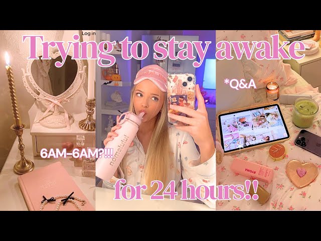 STAYING AWAKE ALL NIGHT CHALLENGE😴🎀 *could I do it?!