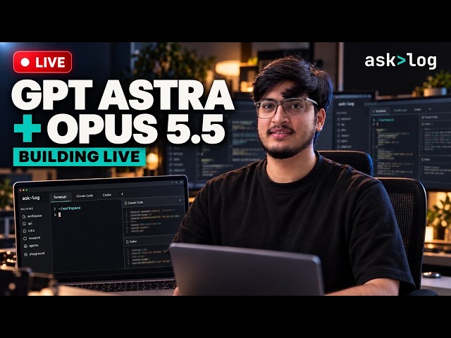 Vibe coding an app like a senior engineer | GPT Astra + Opus 5.5 🔴 LIVE