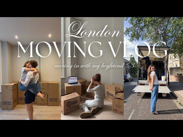 LONDON MOVING VLOG: moving in with my boyfriend & flat tour 📦🔑✨