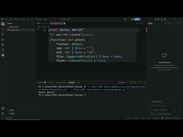 Python Course for Beginners (Part 3) | Python print() Function Explained