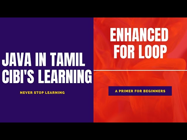 java in Tamil enhanced for loop