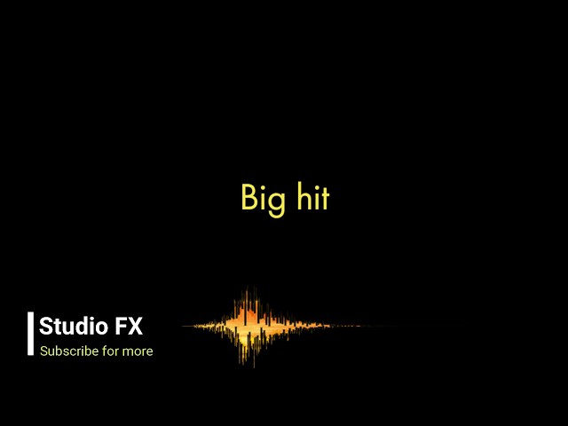 Cinematic  Impact sound effects, Cut scene sound| Studio Fx