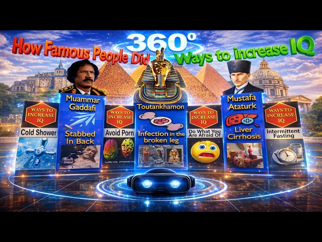 Ways to Increase Your IQ Levels & Discover How Famous People Died 360 VR 3D Data Comparison
