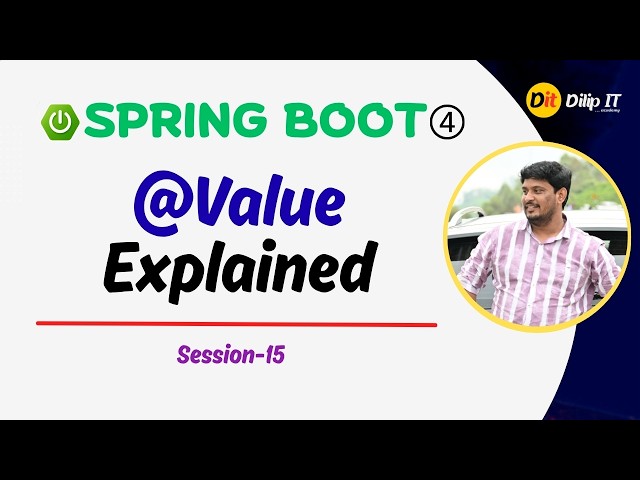 @Value Explained, Value Injection with application.properties | Spring Boot 4 Full Course #15