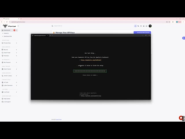 SpamTools AI agent - Add API Key