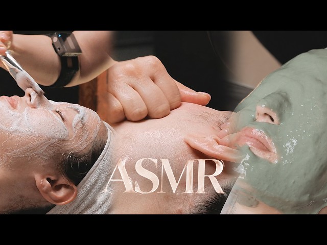 [ASMR] Korean Spa Facial & Décolleté Massage for Deep Sleep (Real Sound, No Talking)