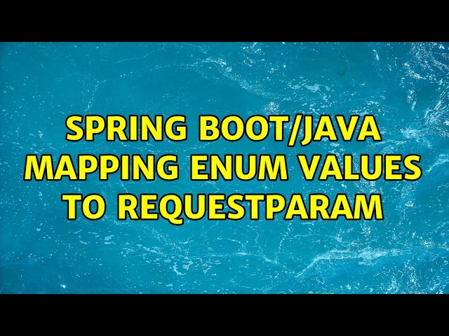 Spring Boot/Java Mapping Enum Values to RequestParam (2 Solutions!!)