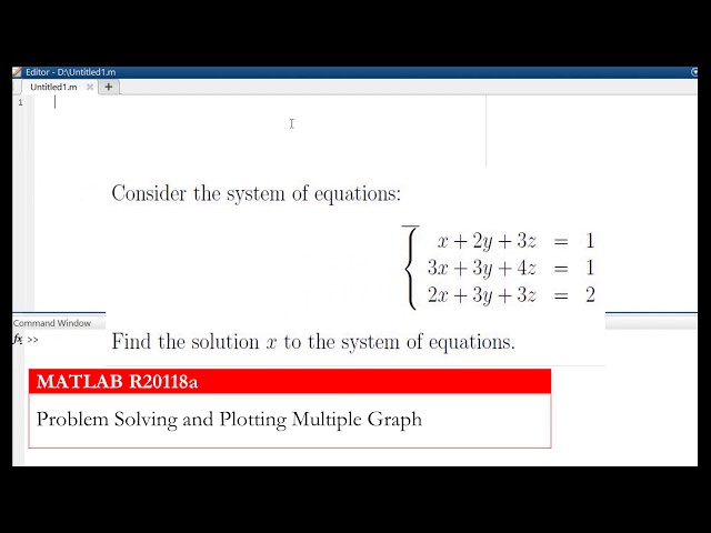 2 MATLAB R2018a :: Solving Equations and Plotting Multiple lines Graph in matlab software