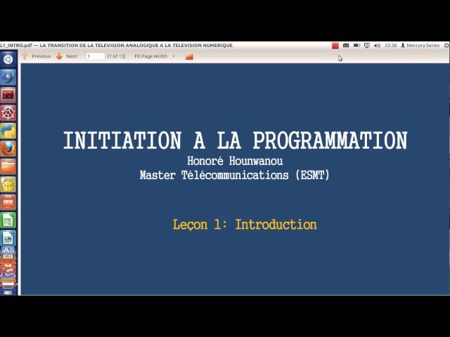 Apprendre PYTHON  {1} - Introduction