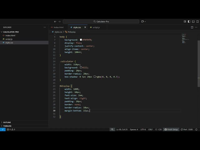 Building a Clean & Modern Calculator with HTML, CSS, and JavaScript