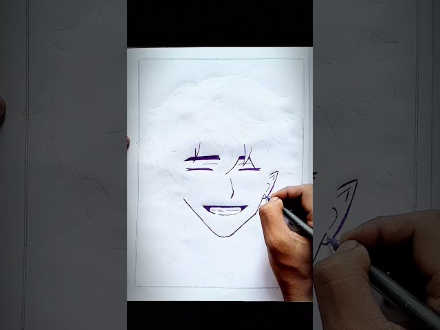 easy Drawing step by step anime character drawing tutorial #anime #speeddraw #viral #Tranding #song