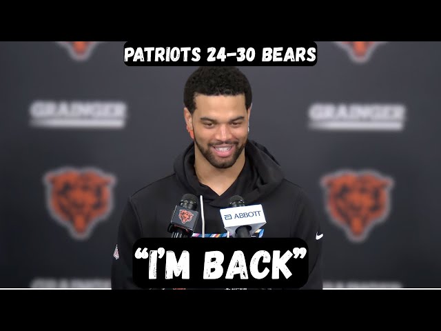 Caleb Williams TROLLS Drake Maye after win - Post Game Interview - Patriots vs Bears