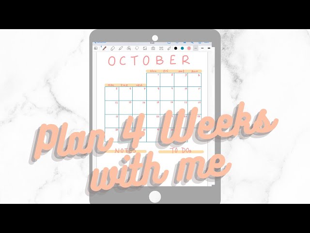 October 2020 Plan with Me | 4 Week Plan | PhD and Productivity | Digital Bullet Journal
