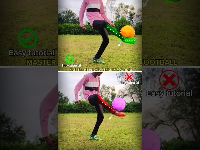 🔥 Master the Flick Up Skill in Football ⚽ | Easy Tutorial#soccer #football #skills #shorts