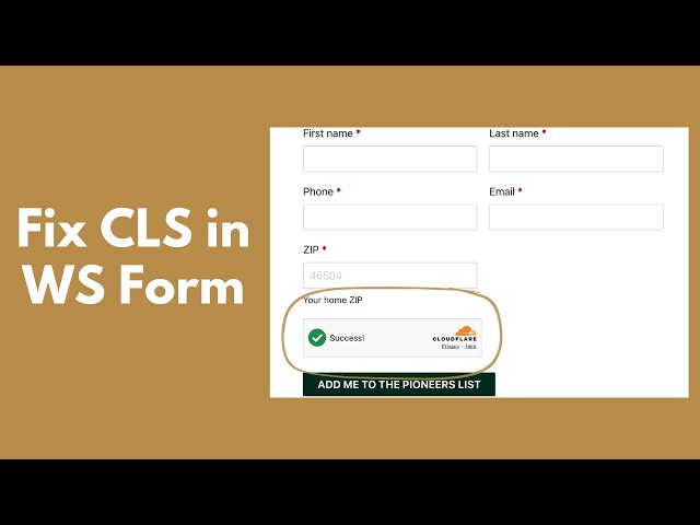 Fix CLS Caused by WS Form's Turnstile Widget and Other CLS Issues on Your Website
