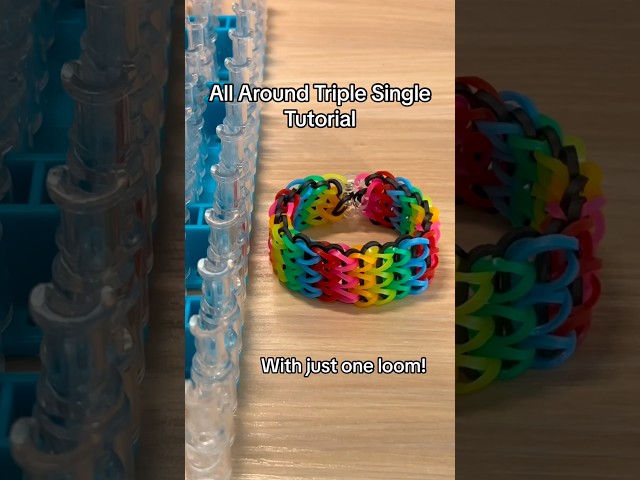 Full Length Triple Single Tutorial #rainbowloom #tutorial #fyp