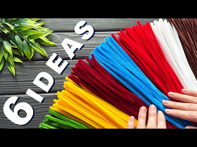 6 IDEAS DIY Pipe Cleaner Crafts Easy Chenille Stems Decoration Ideas