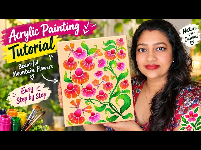 Want to Paint Flowers? Try This Simple Acrylic Technique